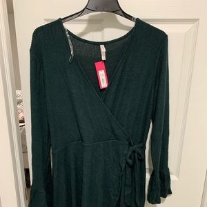 Sweater Wrap Dress
